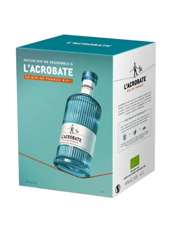 Gin français L'Acrobate   44° Bio