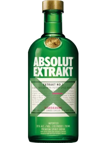 Vodka Aromatisée Absolut Extrakt cardamome verte 35°