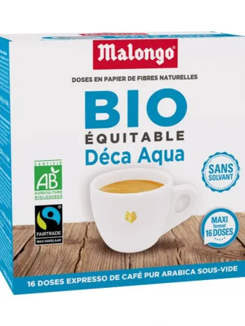 Café en dosette Malongo   Déca Bio