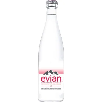 Eau minérale naturelle plate Evian