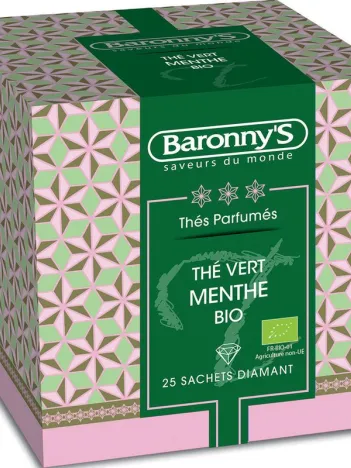 Thé Vert Baronny'S Blue Diamant Menthe Bio